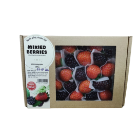 Mix Dâu Tây Giống Nhật và Mâm Xôi Đen (250g)