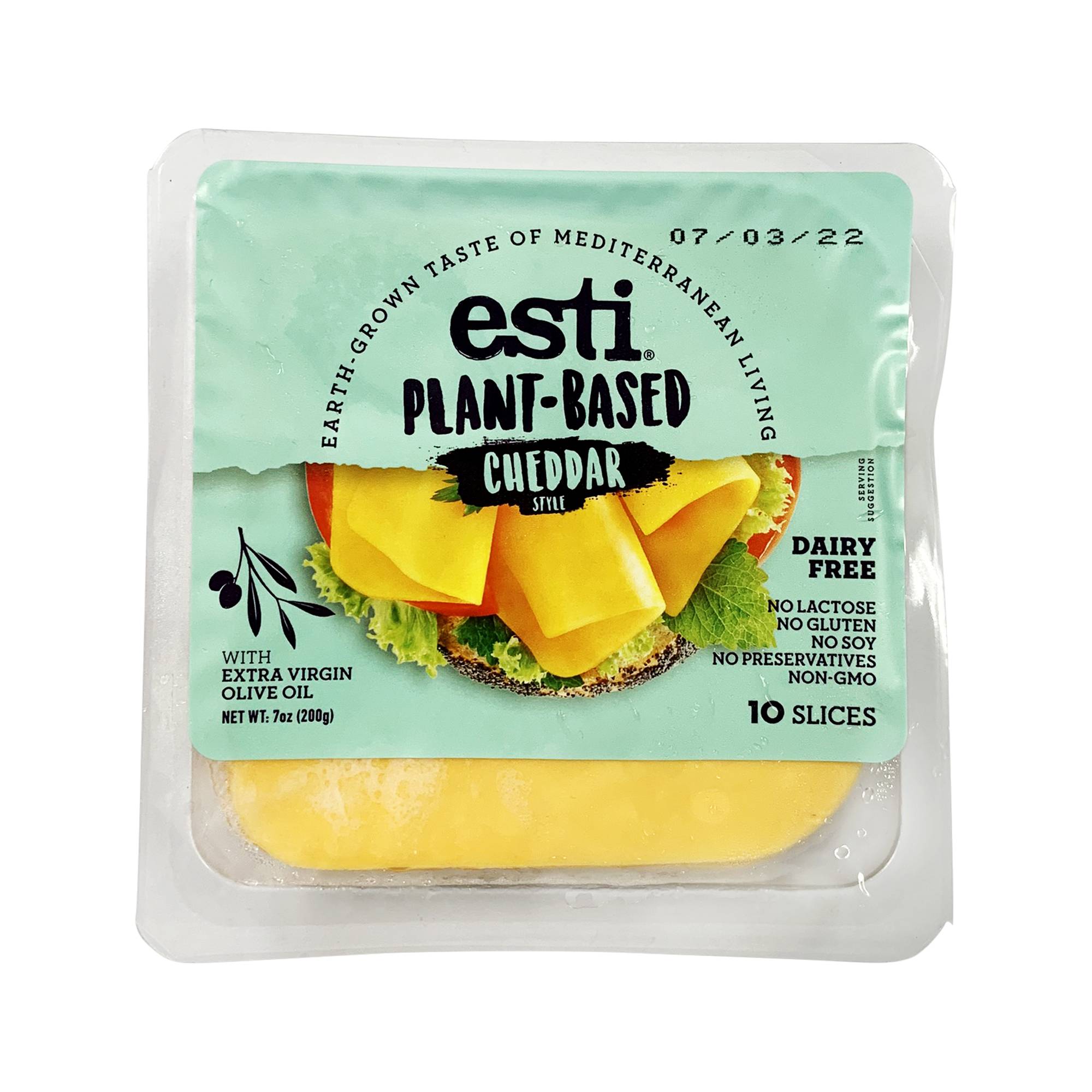 Phô mai thực vật Cheddar lát Esti (180g)