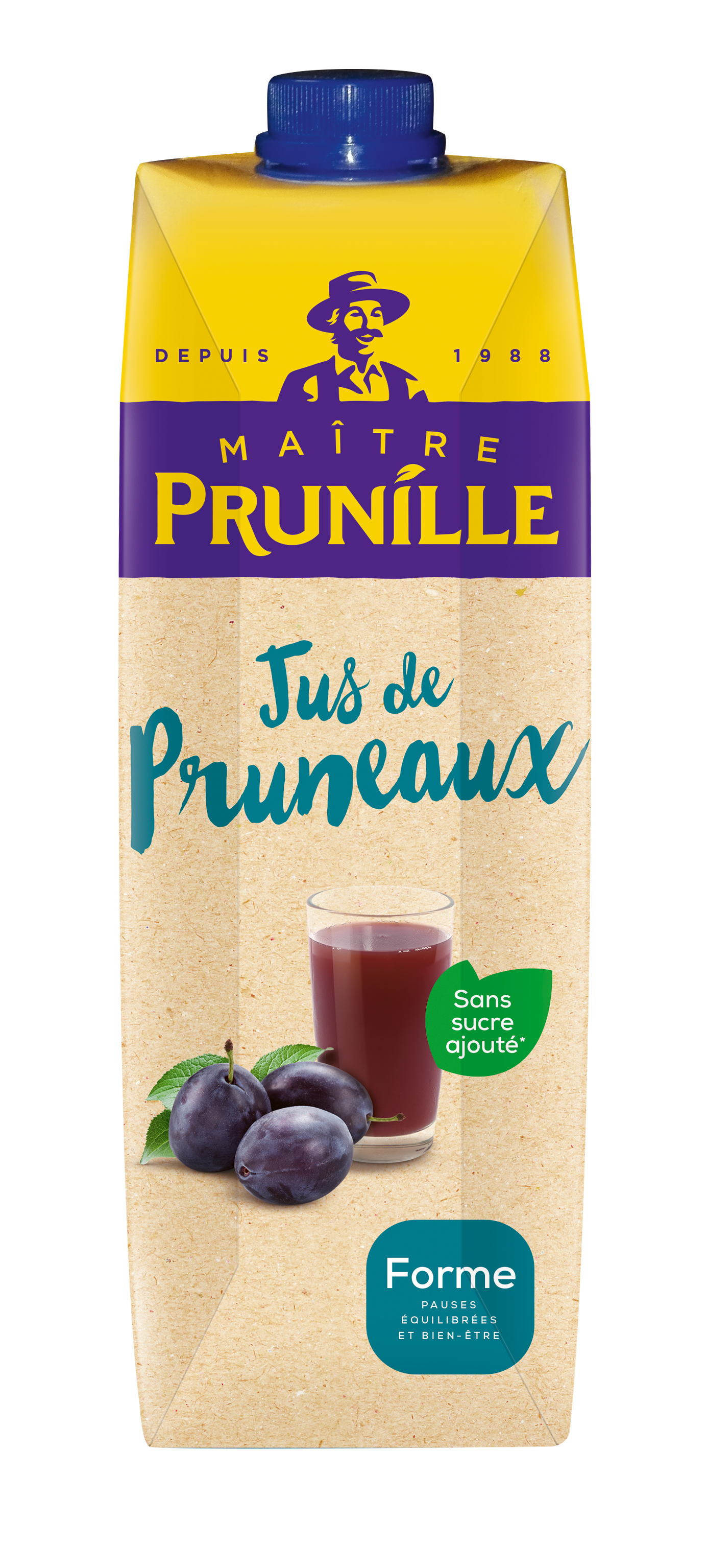 Nước mận ép ít đường Prunille (1L)