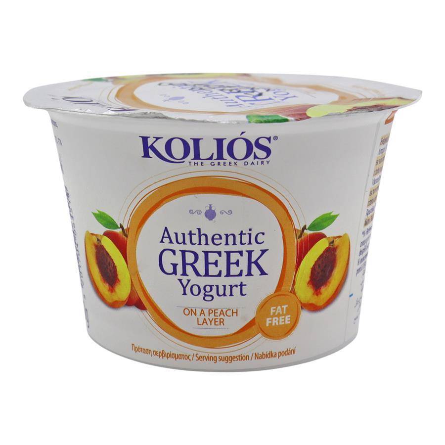 Kolios Greek Yogurt 0% Fat Peach (150g)