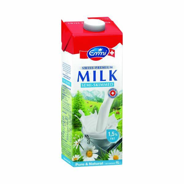 Emmi Swiss Premium Milk 1.5% Fat Semi-Skimmed (1L)