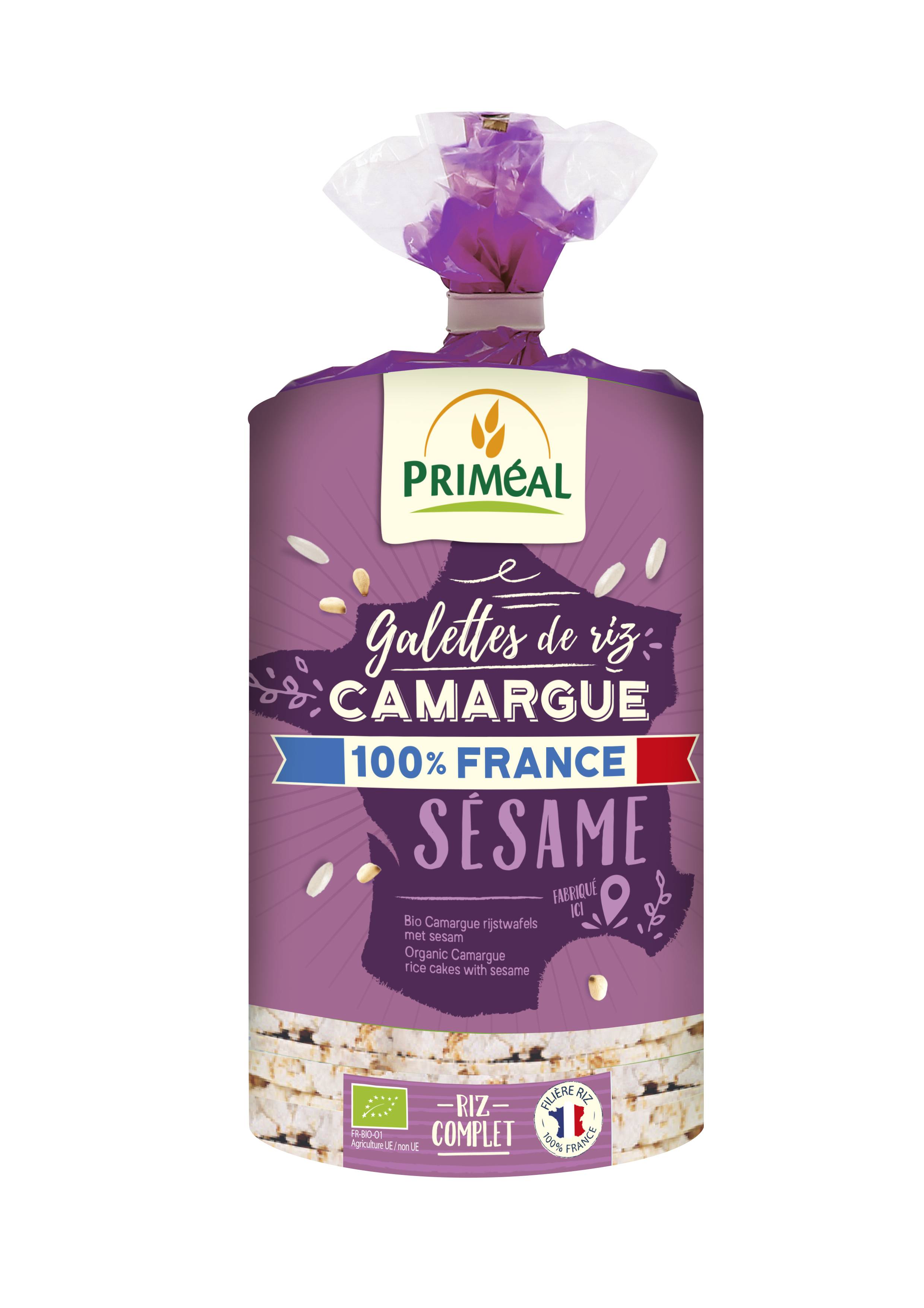 Primeal Bánh Gạo Camargue Rắc Mè (130g)