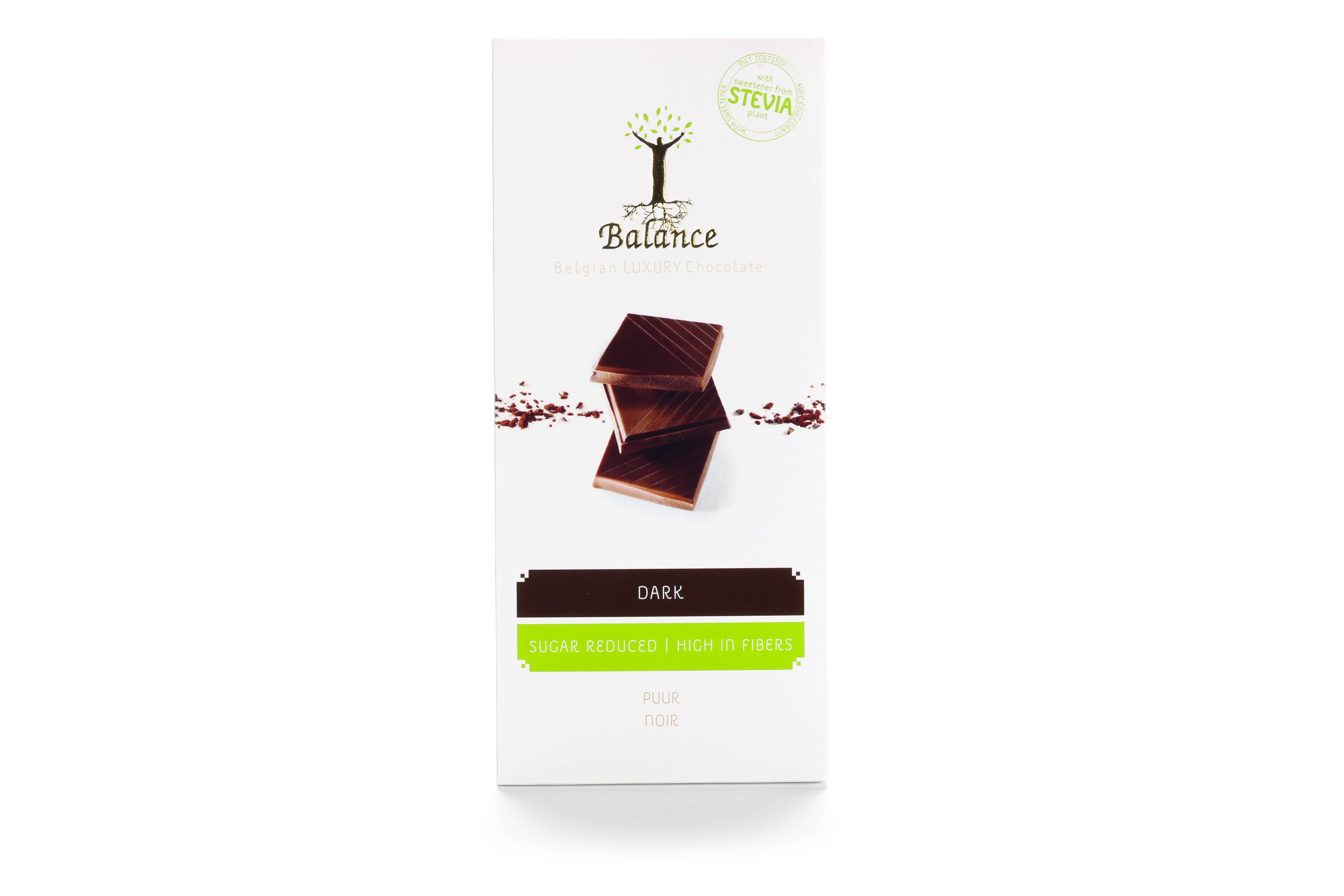 Balance Thanh Socola Đen & Đường Stevia (85G)