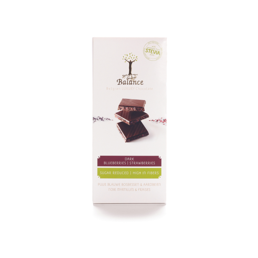 Balance Thanh Socola Đen Việt Quất & Dâu (85g)