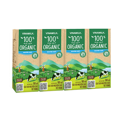 STTT 100% hữu cơ không đường VNM (4x180ml)