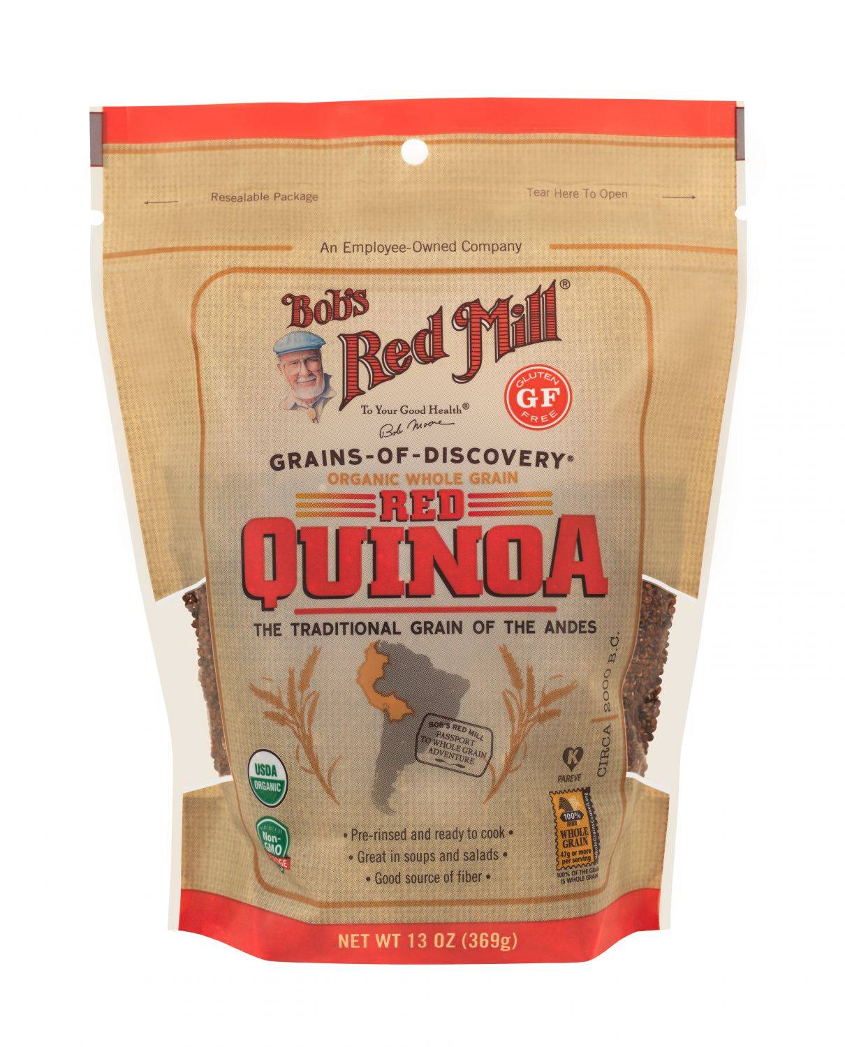 Hạt Quinoa đỏ hữu cơ BRM 16oz (369g)