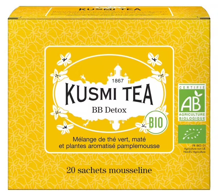 KusmiTea Trà Xanh Hương Bưởi Hộp Giấy (40g)