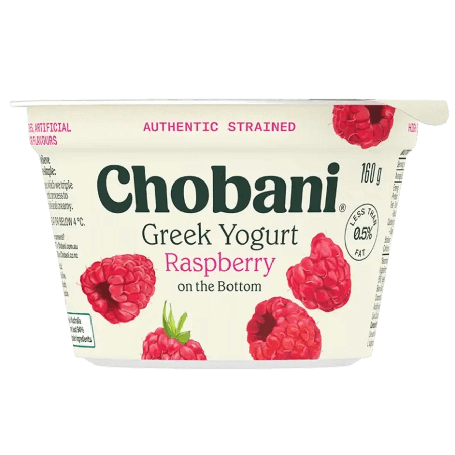 SCA Hy Lạp 0% mâm xôi Chobani (160g)
