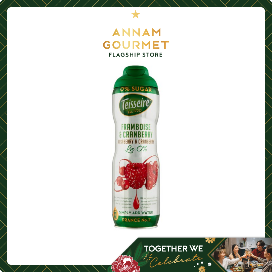 Teisseire Syrup Raspberry Cranberry 0% (600ml)