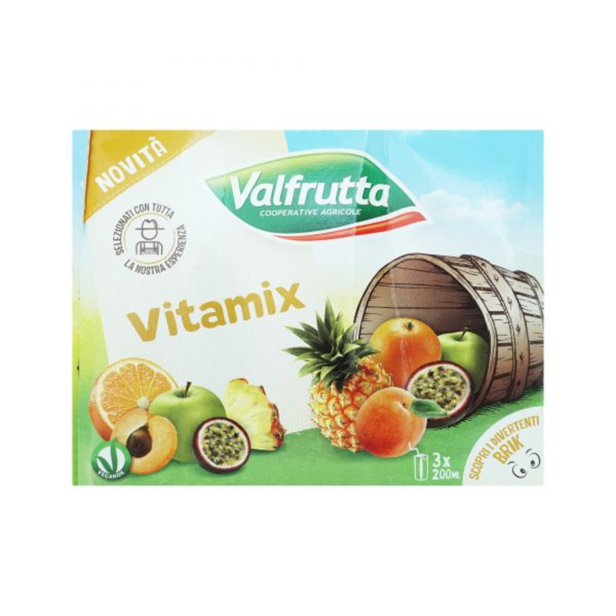 Nước Ép Trái Cây Hỗn Hợp Valfrutta (3x200ml)
