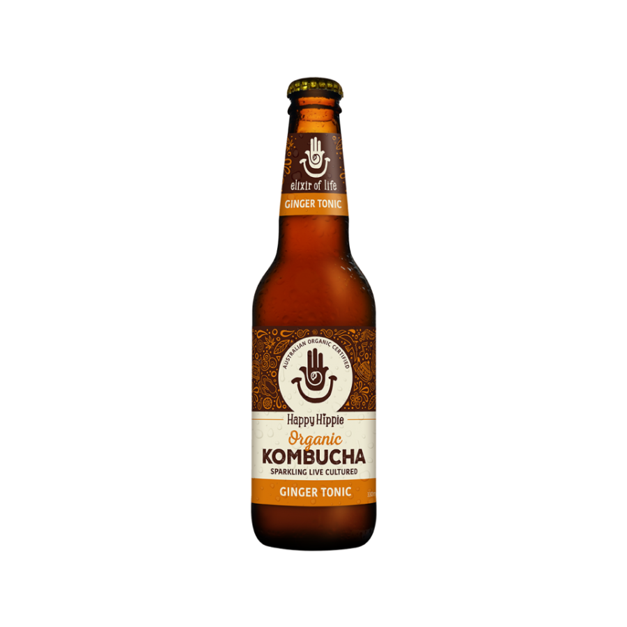 Trà Kombucha Organic Happy Hippie Vị Gừng  330 ml