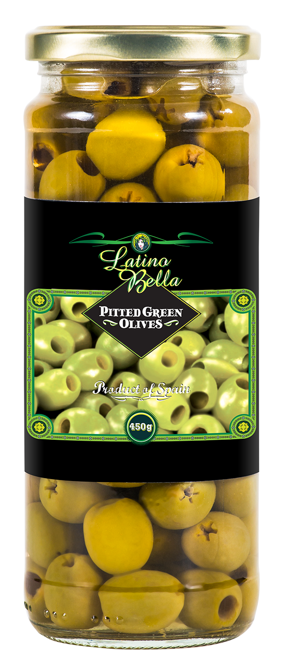 Latino Bella Pitted Green Olives (450g)