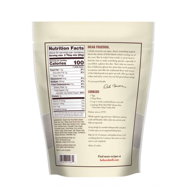 Gluten free chocolate chip cookies bob's red mill sale