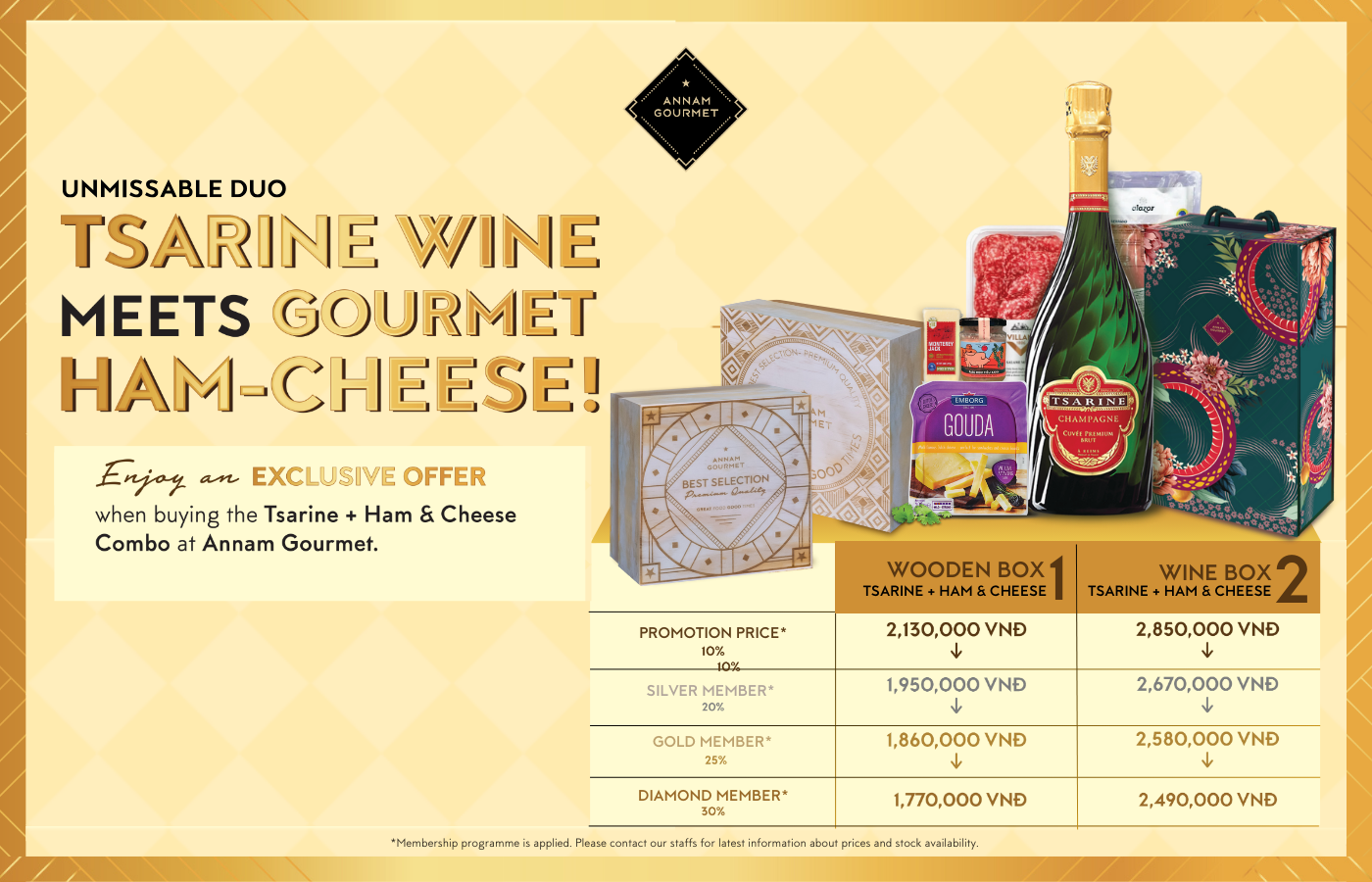 Exclusive Offer Only Available At Annam Gourmet – Combo Tsarine + Ham & Cheese