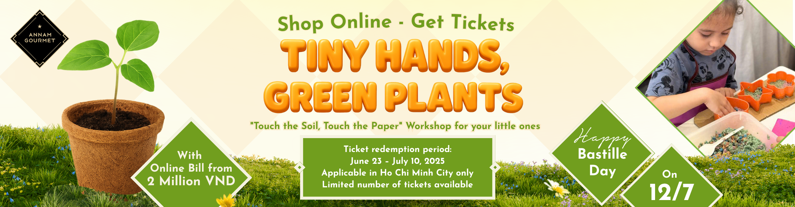 TINY HANDS, GREEN PLANTS – SPECIAL KIDS' WORKSHOP FOR FRENCH NATIONAL WEEK 