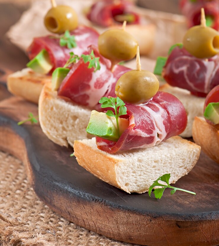 Canapé giăm bông
