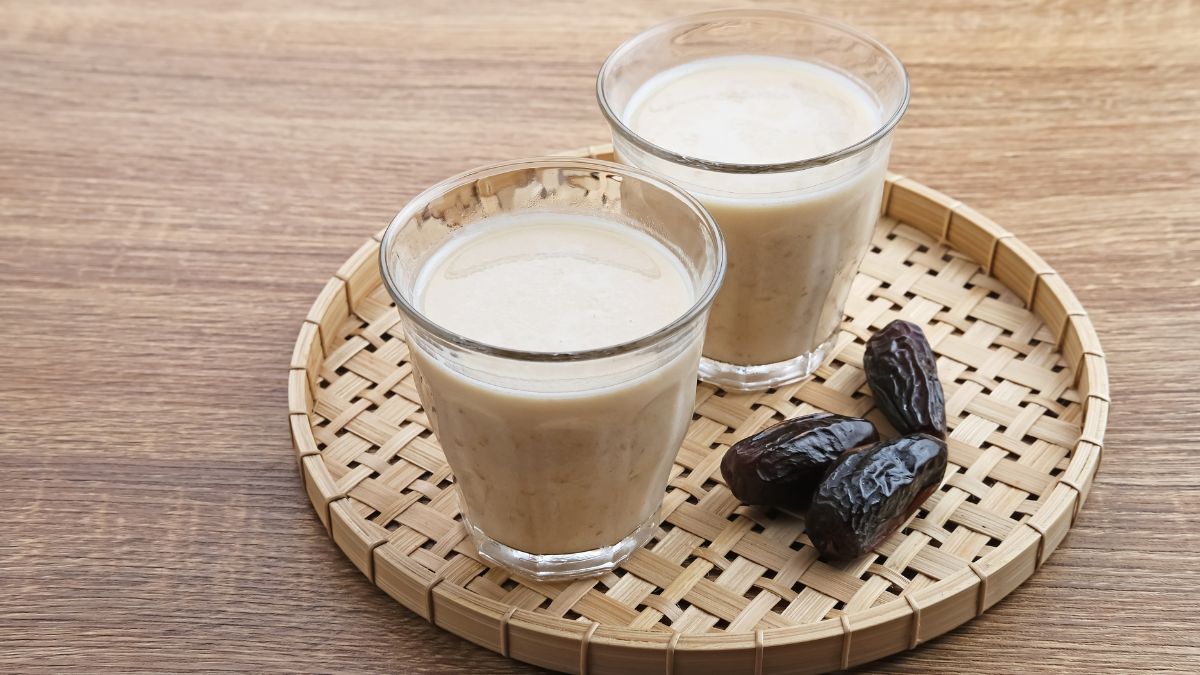 sữa yến mạch kết hợp với chà là